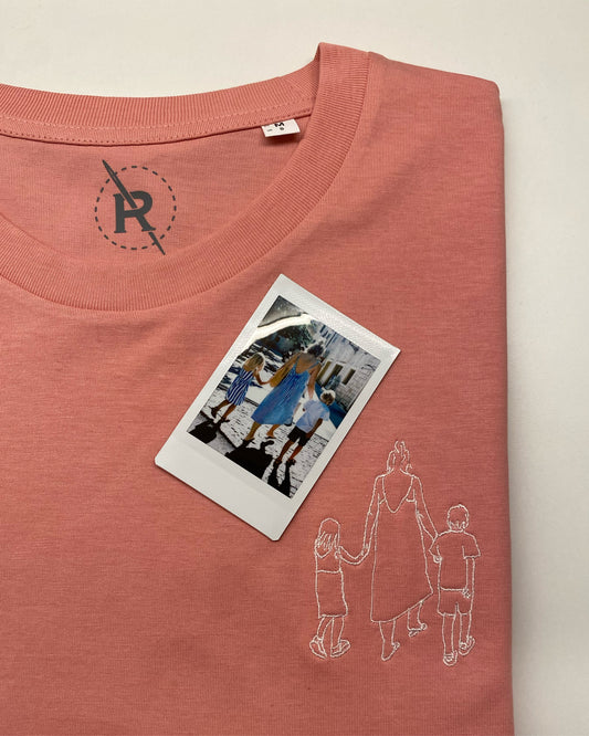 T-shirt met kleine lijntekening