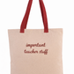 Canvas shopper met gekleurde hengsels