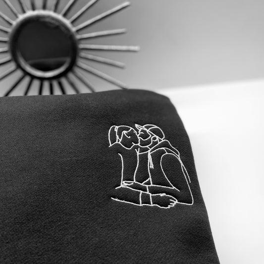 Trui met kleine lijntekening