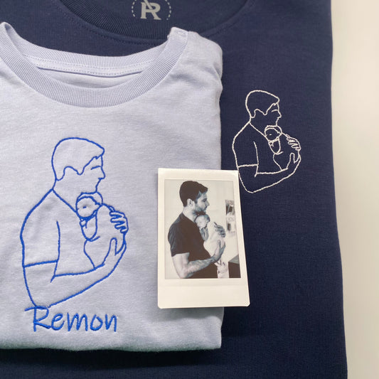 T-shirt met lijntekening - kids