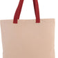 Canvas shopper met gekleurde hengsels