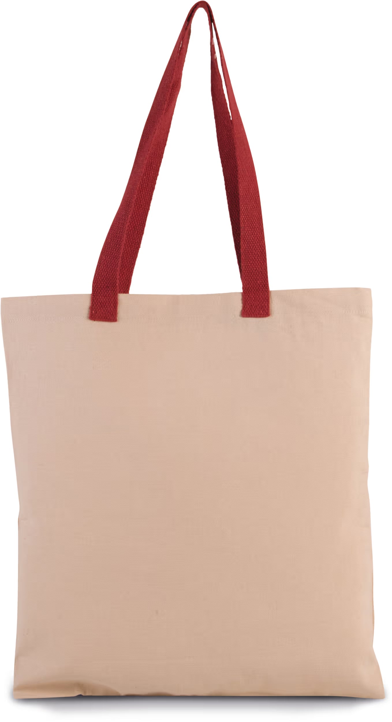 Canvas shopper met gekleurde hengsels