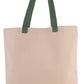 Canvas shopper met gekleurde hengsels