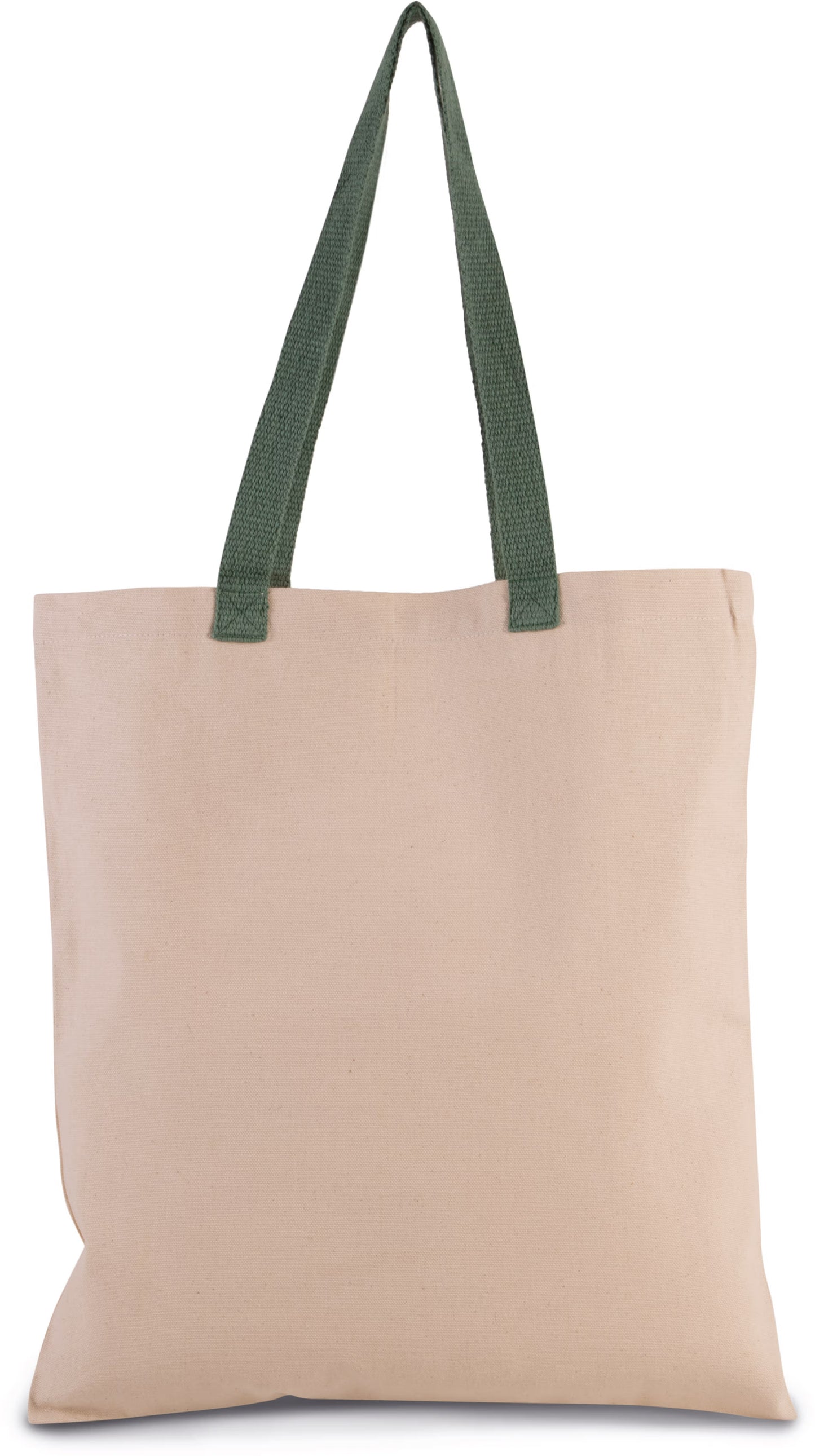 Canvas shopper met gekleurde hengsels