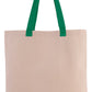 Canvas shopper met gekleurde hengsels
