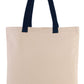 Canvas shopper met gekleurde hengsels