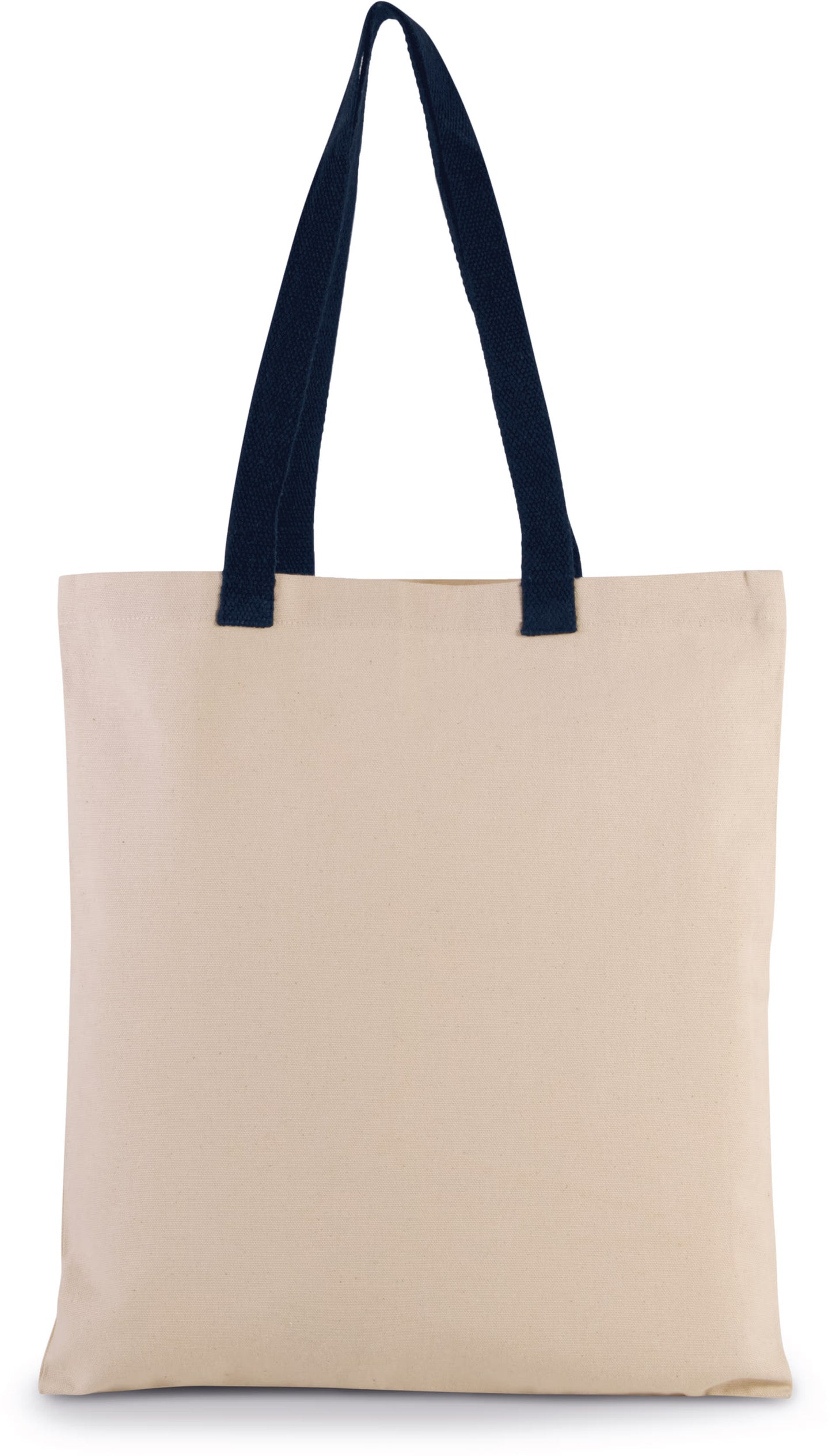 Canvas shopper met gekleurde hengsels