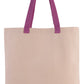 Canvas shopper met gekleurde hengsels
