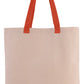Canvas shopper met gekleurde hengsels