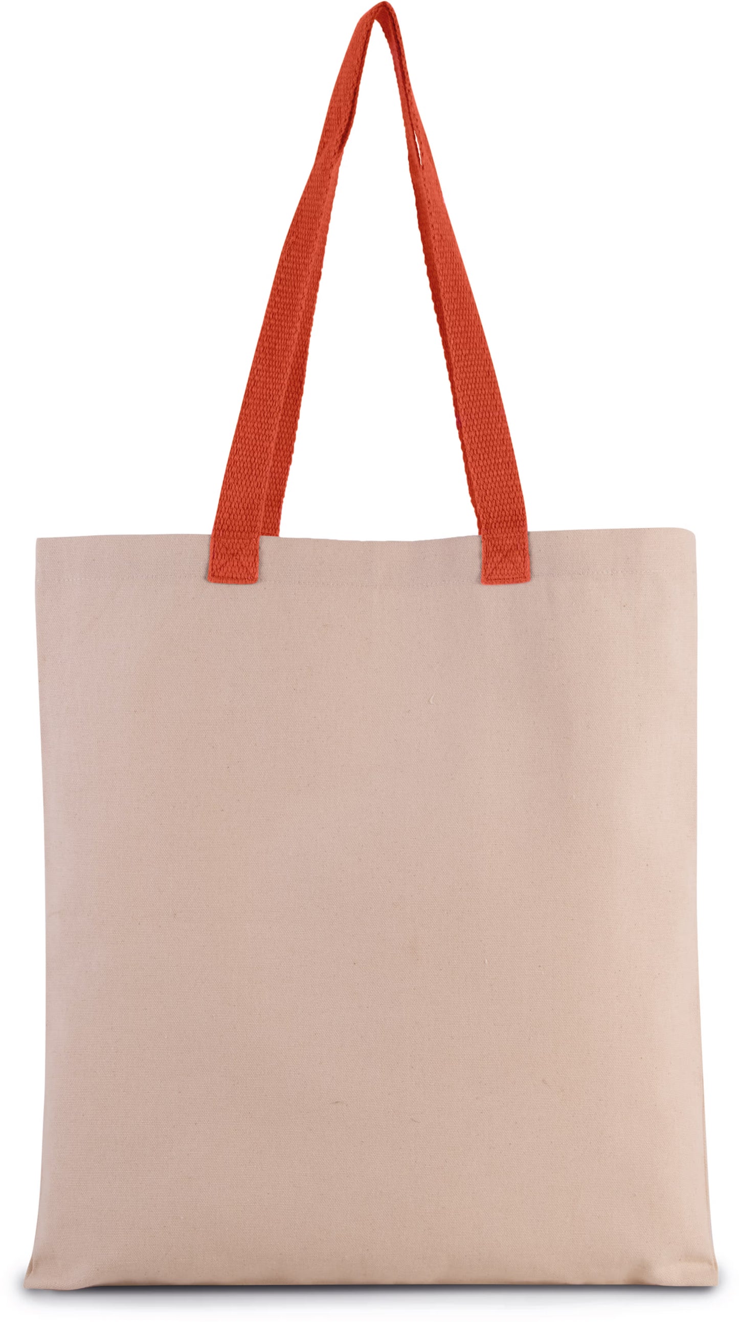 Canvas shopper met gekleurde hengsels