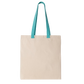 Canvas shopper met gekleurde hengsels