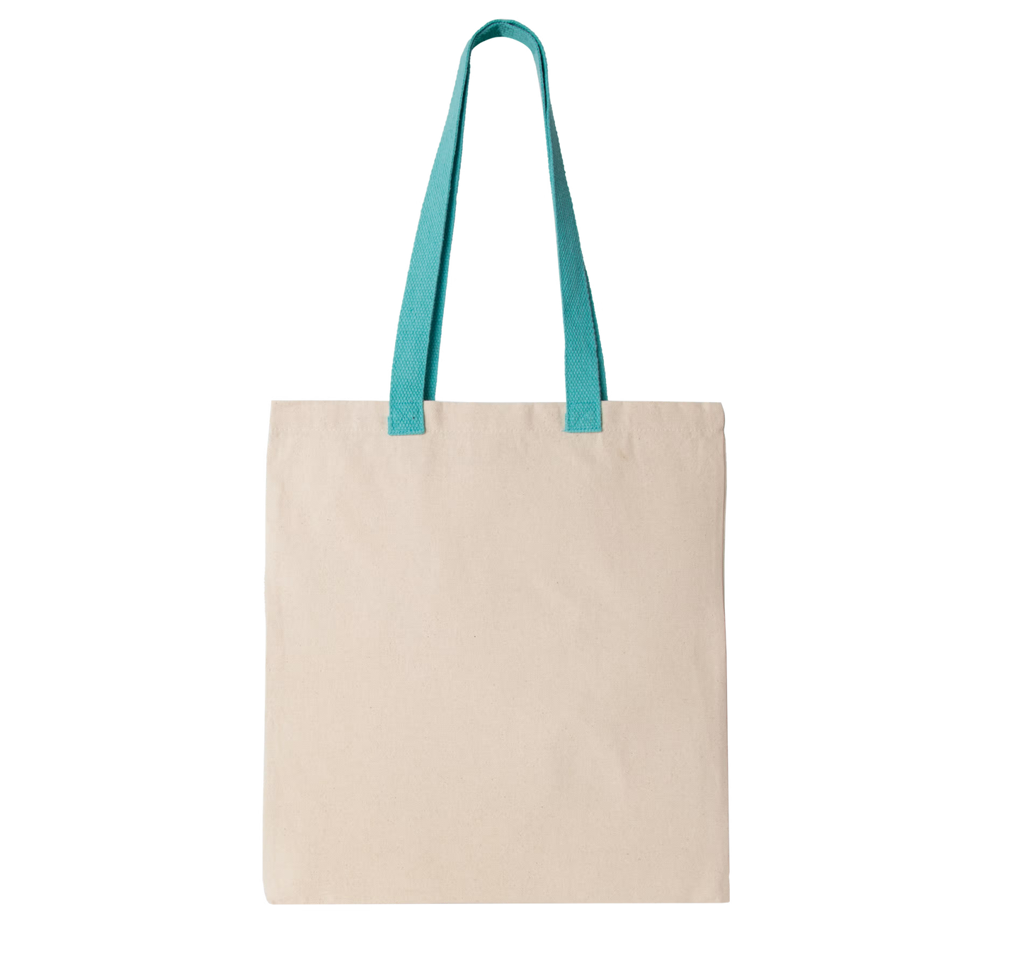Canvas shopper met gekleurde hengsels