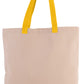 Canvas shopper met gekleurde hengsels